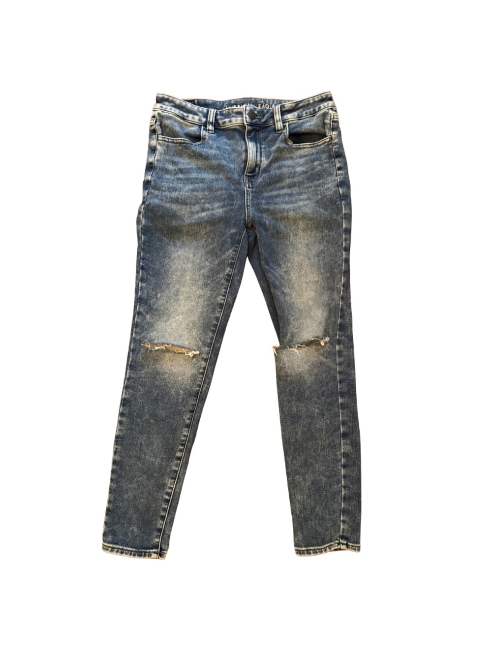American Eagle Outfitters Women's Distressed Blue Jeggings